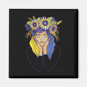Imán Camiseta de Ucrania Mujeres Chica Ucraniana Giraso