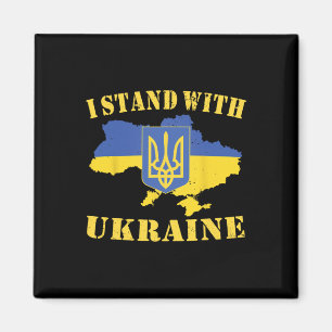 Imán Camiseta de Ucrania Yo apoyo a Ucrania Bandera ucr