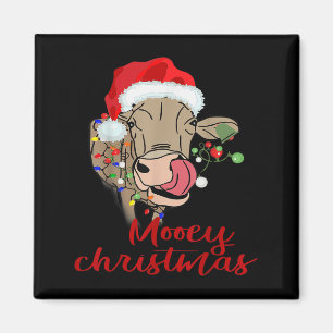 Imán Camiseta de Vaca de Navidad Mooey Regalo Granjero