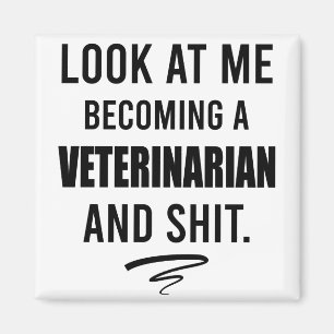 Imán Camiseta de veterinario Regalo divertido de gradua