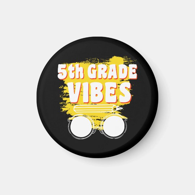 Imán Camiseta de Vibraciones de 5º Grado de Regreso a l (Frente)