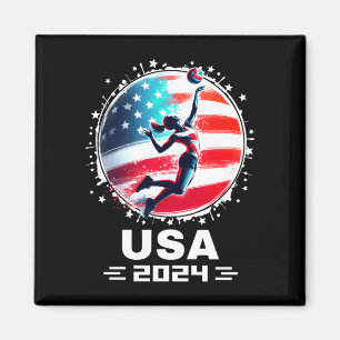 Imán Camiseta de voleibol del equipo de EE. UU. 2024 pa