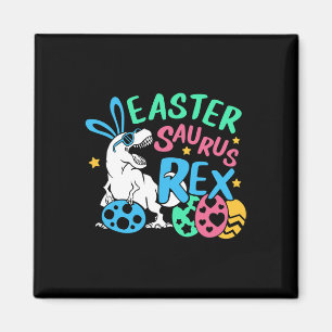 Imán Camiseta del día de Pascua Easteraurus T-rex, Pasc