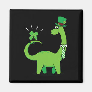 Imán Camiseta del Día de San Patricio trébol de dinosau
