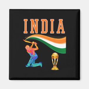 Imán Camiseta del equipo de cricket indio de la India