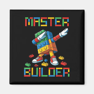 Imán Camiseta del Maestro Constructor Bloques de Dabbin