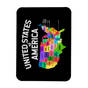 Imán Camiseta del Mapa de Estados Unidos regalo de viaj
