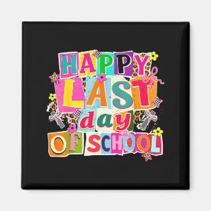 Imán Camiseta del último día feliz de escuela graduació