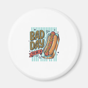 Imán Camiseta Diseño Vector Retro Hot Dog Mal Día_1