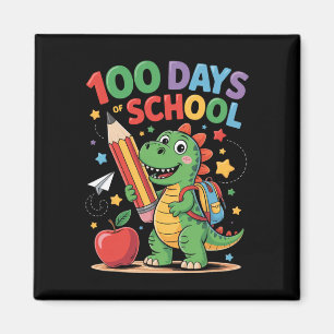 Imán Camiseta Divertida 100 Días De Escuela Niñas Niños