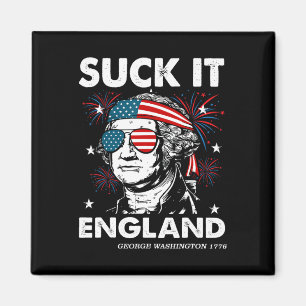 Imán Camiseta divertida 4 de julio Chúpamela Inglaterra