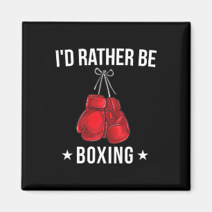 Imán Camiseta divertida de boxeo - Me gustaría estar bo