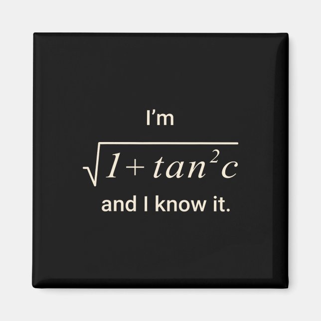 Imán Camiseta divertida de broma matemática - Soy Sec C (Frente)