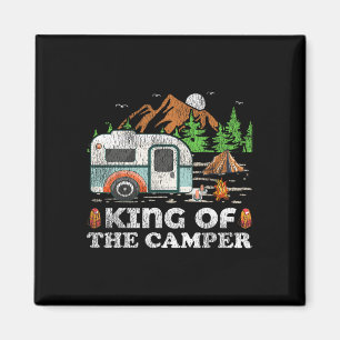 Imán Camiseta Divertida de Camping Rey del Campista 