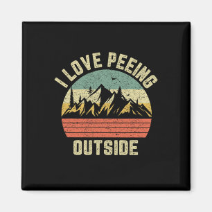 Imán Camiseta Divertida de Camping Senderismo al Aire L