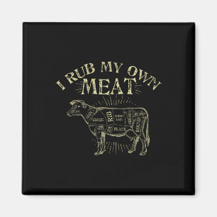 Imán Camiseta divertida de chef de barbacoa Yo me froto