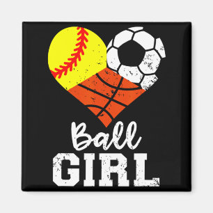 Imán Camiseta divertida de fútbol para niñas suaves