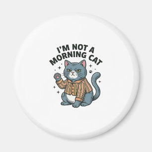 Imán Camiseta divertida de gato con grabado vintage de