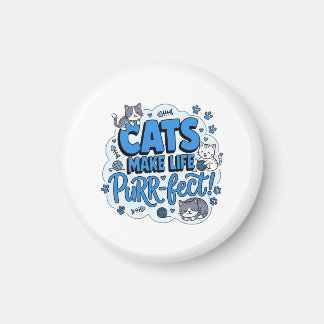 Imán Camiseta Divertida de Gato: Los Gatos Hacen la Vid