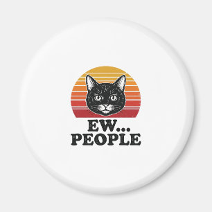 Imán Camiseta divertida de gato negro Ew personas atard