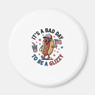 Imán Camiseta divertida de grabado vintage de hot dog p