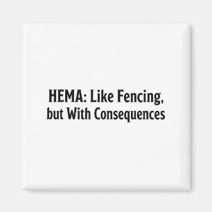 Imán Camiseta Divertida de HEMA - Como Esgrima Pero Con