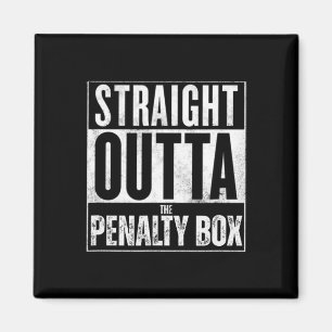 Imán Camiseta Divertida de Hockey Fuera de la Caja de P