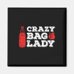 Imán Camiseta divertida de kickboxing para mujer Crazy