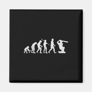 Imán Camiseta Divertida De La Evolución Del Críquet Reg