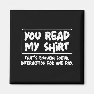Imán Camiseta divertida de leer cita de humor sarcástic