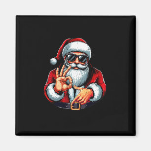 Imán Camiseta divertida de Navidad de Santa Claus para 