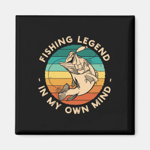 Imán Camiseta Divertida de Pesca Leyenda de la Pesca