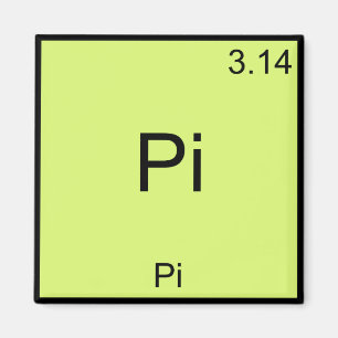 Imán Camiseta divertida de Pi - Matemáticas y Química