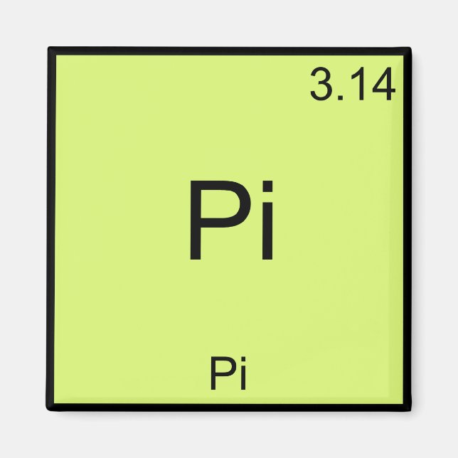 Imán Camiseta divertida de Pi - Matemáticas y Química (Frente)