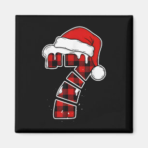 Imán Camiseta divertida de pijama de Navidad 67 Seis Si