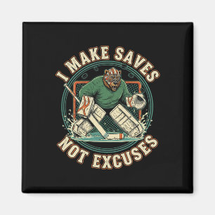 Imán Camiseta Divertida de Portero de Hockey Hago Salva