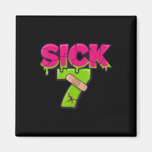 Imán Camiseta divertida del meme de los siete enfermos