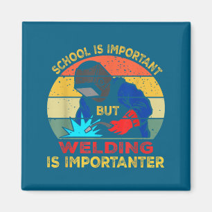 Imán Camiseta Divertida Escuela de Soldadura Importante
