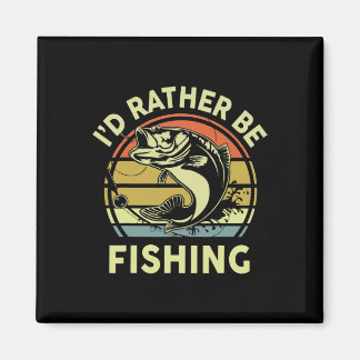 Imán Camiseta Divertida Me Prefiere Estar Pescando Homb