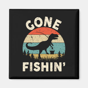 Imán Camiseta Divertida Se Fue De Pesca Hombres Mujeres