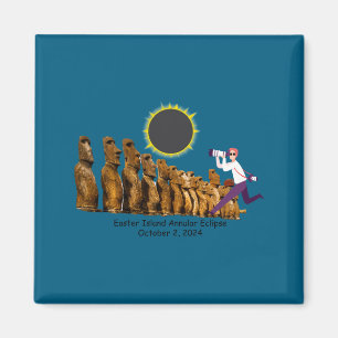 Imán camiseta eclipse anular isla de pascua 