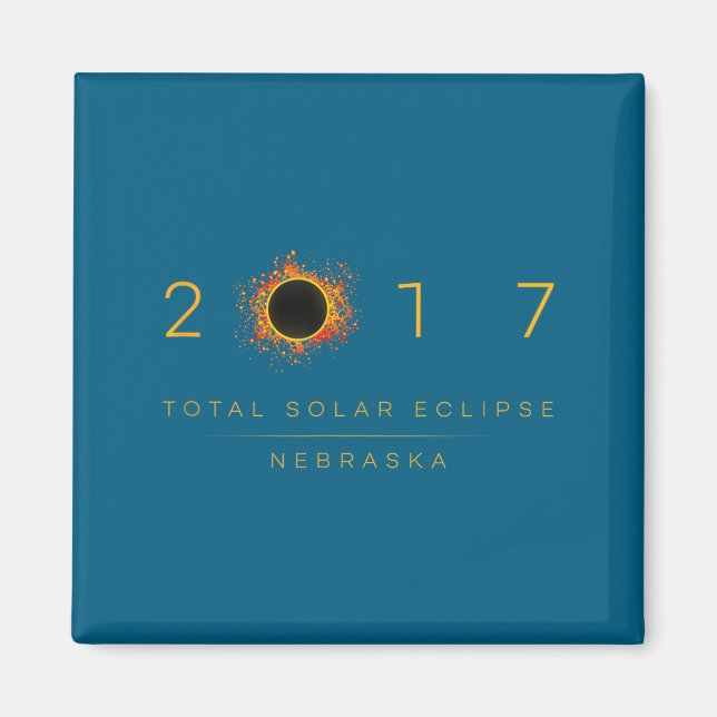Imán Camiseta Eclipse Solar Total Nebraska 2017 (Frente)
