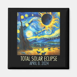 Imán Camiseta Eclipse Solar Total Noche Estrellada