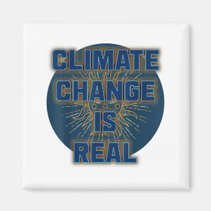 Imán Camiseta El Cambio Climático Es Real No Hay Planet