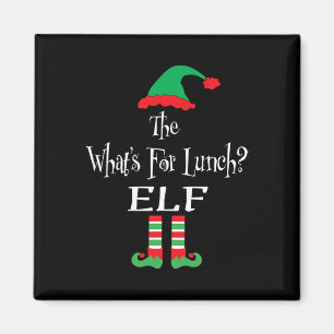 Imán Camiseta Elfo De Navidad ¿Qué Hay Para Almorzar Ca
