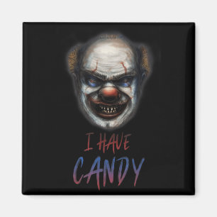 Imán Camiseta espeluznante de payaso de Halloween Tengo