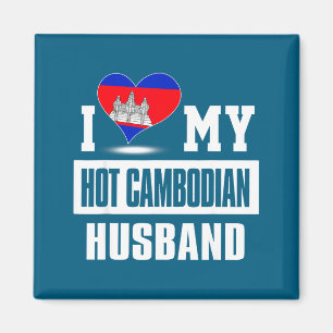 Imán Camiseta Esposo Camboyano Camboya