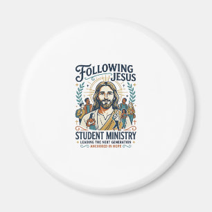 Imán Camiseta estilo campamento juvenil Merch Iglesia J