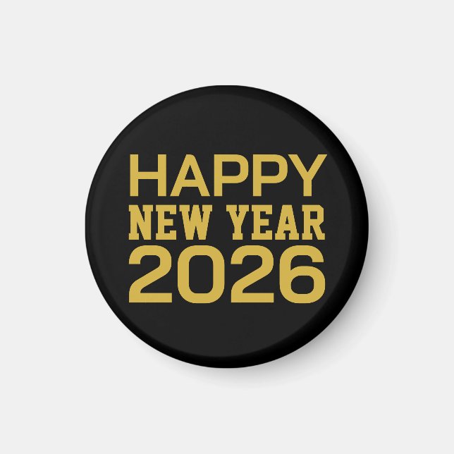 Imán Camiseta Feliz Año Nuevo 2026 (Frente)