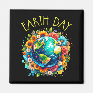 Imán Camiseta Feliz Día de la Tierra Tierra Adorable co